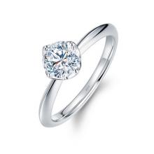 爱冕－白18K金钻石戒指