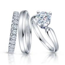 北极光爱之舞系列铂金婚戒套装