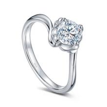 暖怀－白18K金钻石戒指