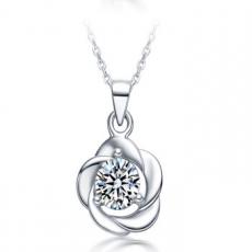 925纯银项链女韩版银吊坠锁骨项链